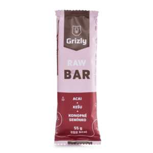 Grizly Raw Bar acai, kešu, konopné semínko tyčinka 55 g obraz
