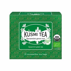 Kusmi Tea Organic Spearmint Green tea mušelínové sáčky 20x2 g obraz