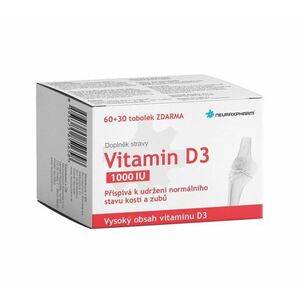 Neuraxpharm Vitamin D3 1000 IU 60+30 tobolek obraz