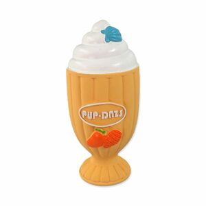 Dog Fantasy Latex hračka pohár zmrzlinový se zvukem oranžová 15 cm obraz