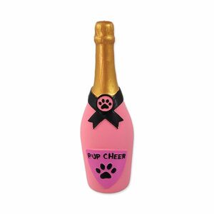 Dog Fantasy Latex hračka láhev sekt se zvukem růžová 16, 5 cm obraz