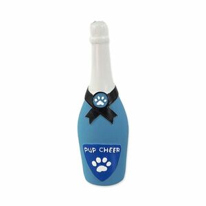Dog Fantasy Latex hračka láhev sekt se zvukem modrá 16, 5 cm obraz