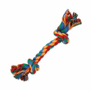 Dog Fantasy Hračka uzel bavlněný barevný 2 knoty 20 cm obraz