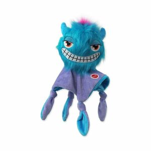 Dog Fantasy Hračka Monsters strašidlo pískací chlupaté modré s dečkou 28 cm obraz