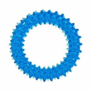 Dog Fantasy Hračka kroužek vroubkovaný modrý 7 cm obraz