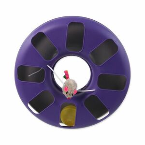 MAGIC CAT Hračka koulodráha kruh s myškou fialovo-šedá 25 x 25 x 6, 5 cm obraz