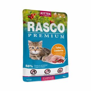 Rasco Premium Kitten krůta s brusinkou kapsička 85 g obraz
