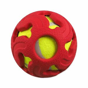 Dog Fantasy Míček gumový s tenisákem 7, 5 cm červený obraz