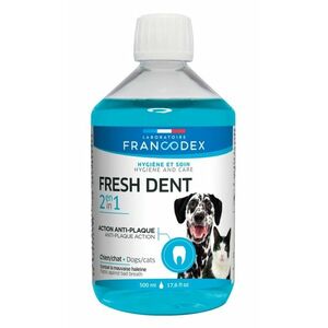 Francodex Fresh Dent 2v1 ústní voda pro psy a kočky 500 ml obraz