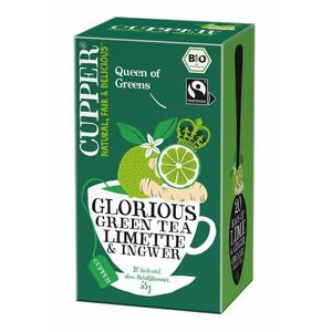 Cupper BIO Zelený čaj se zázvorem a limetkou 20x1, 75 g obraz