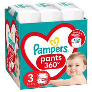 PAMPERS Active Baby Pants Kalhotkové plenky vel. 3, 6-11 kg, 128 ks obraz