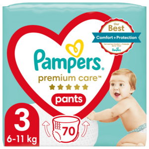 Pampers Premium Care Pants Plenkové kalhotky vel. 3, 6-11 kg, 70 ks obraz