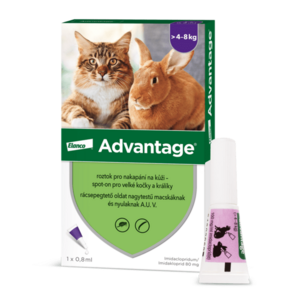 Advantage Velké kočky 80 mg + králíci spot-on 0.8 ml obraz