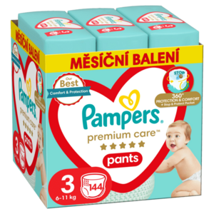 Pampers Premium Care Pants Plenkové kalhotky vel. 3, 6-11 kg, 144 ks obraz