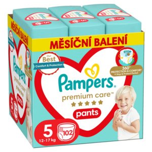 PAMPERS Premium Care Pants Plenkové kalhotky vel. 5, 12-17 kg, 102 ks obraz