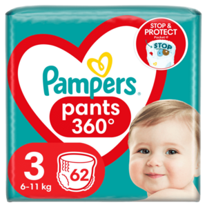 PAMPERS Active Baby Pants Kalhotkové plenky vel. 3, 6-11 kg, 62 ks obraz