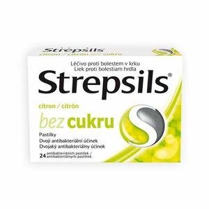 Strepsils citron bez cukru 0.6mg/1.2mg 24 pastilek obraz