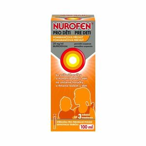 Nurofen pro děti 20 mg/ml sirup pomeranč 100 ml obraz