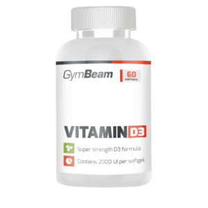GymBeam Vitamin D3 2000 IU, bez příchuti 240 měkkých tobolek obraz