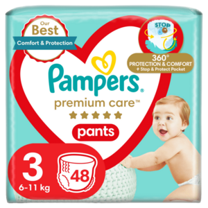Pampers Premium Care Pants Plenkové kalhotky vel. 3, 6-11 kg, 48 ks obraz
