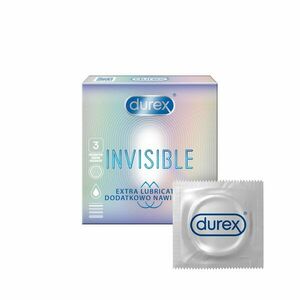 Durex Invisible Extra Lubricated Kondomy 3 ks obraz