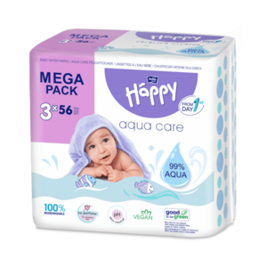 BELLA Happy Baby čisticí ubrousky Aqua care 3 x 56 ks obraz