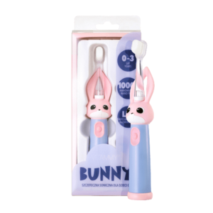 Vitammy Bunny Sonický zubní kartáček pro děti s LED světlem a nanovlákny, 0-3 roky, růžový obraz