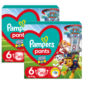Pampers Active Baby Pants Paw Patrol Kalhotkové plenky vel. 6, 14-19 kg, 2 x 60 ks obraz