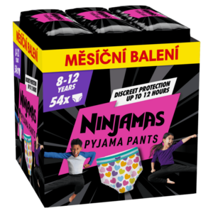 NINJAMAS Pyjama Pants Srdíčka, měsíční balení 54 ks obraz