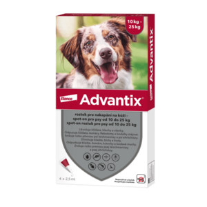 ADVANTIX pro psy spot-on 10-25 kg 4 x 2.5 ml obraz