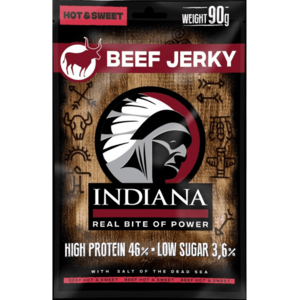 Indiana Jerky Beef Hot & Sweet 90 g obraz