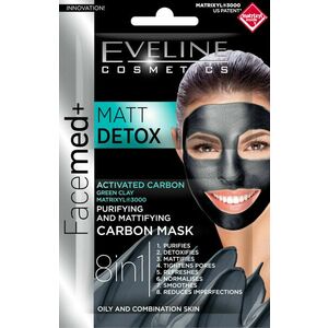 Eveline Facemed Matt Detox pleťová maska 8v1 2 x 5 ml obraz
