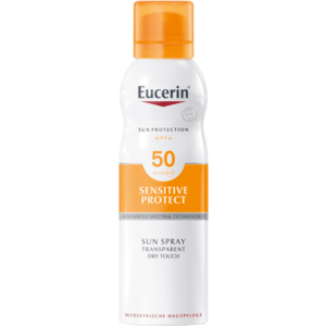 EUCERIN Sun Dry Touche Transparentní sprej na opalování SPF 50 200 ml obraz