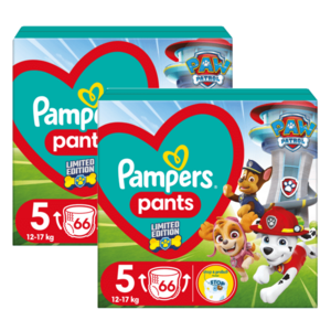 Pampers Active Baby Pants Paw Patrol Kalhotkové plenky vel. 5, 12-17 kg, 2 x 66 ks obraz