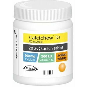 Calcichew D3, 500mg/200IU 20 tablet obraz