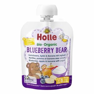 Holle Blueberry Bear - bio dětské ovocné pyré s jogurtem 85 g obraz