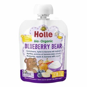 HOLLE Blueberry Bear - bio dětské ovocné pyré s jogurtem 85 g obraz