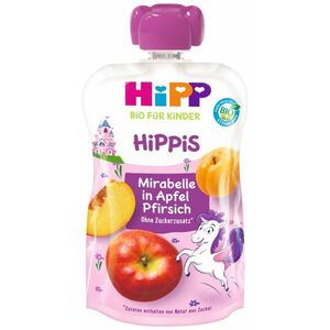 HiPP BIO Hippis 100% ovoce Jablko-Broskev-Mirabelka 100 g obraz