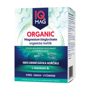IQ Mag ORGANIC Magnesium+B6, organický hořčík tobolky 90 tobolek obraz