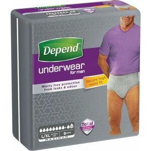 Depend Inkontinenční kalhotky absorbční Maximum L/XL pro muže 9 ks obraz