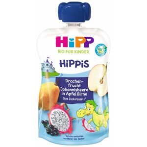 HiPP BIO Hippis 100% ovoce Jablko-Hruška-Dračí ovoce-Rybíz 100 g obraz