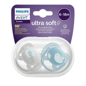 PHILIPS AVENT Šidítko Ultrasoft Premium Zvířátko 6-18m chlapec 2 ks obraz