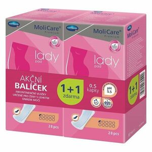Molicare Premium Lady inkontinenční vložky 0, 5 kapky 2 x 28 ks obraz