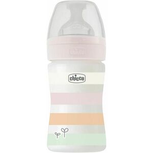 CHICCO Láhev kojenecká Well-being silikon, děvče 150 ml obraz