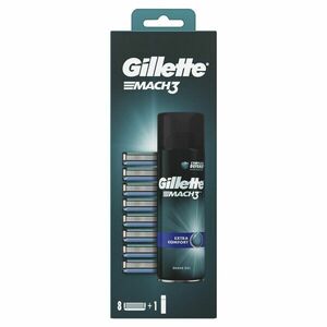 Gillette Mach3 náhradní hlavice 8ks + Mach3 Sensitive gel 200ml 8 ks obraz