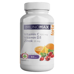 Medikapharm Imunomax FORTE vitamín C + D + Zinek 60 kapslí obraz