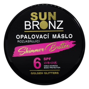 Vivaco SUN BRONZ Opalovací máslo s rozjasňujícími glitry SPF6, 100 ml obraz