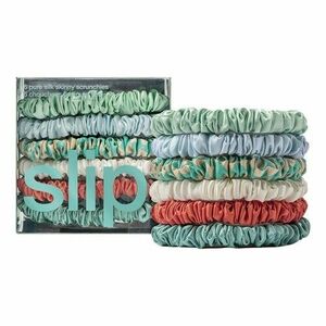 SLIP - 6 Pure Silk Skinny Scrunchies Sorbet – Tenké gumičky z čistého hedvábí slipsilk obraz