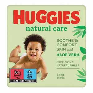 Huggies Natural Care Triplo vlhčené ubrousky 3x56 ks obraz