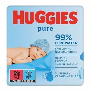 Huggies Pure Triplo vlhčené ubrousky 3x56 ks obraz